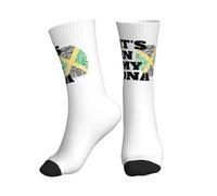 Chaussettes Mi-Mollet Jamaican It'S In My Dna Jamaica Flag Sport Sock Résistant Aux Odeurs Chaussette Foot Confortables Chaussettes Sport Pour Cadeaux Randonnée Cyclisme 40Cm