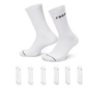 Chaussettes mi-mollet Jordan Everyday (6 paires) Blanc/Gym Red/Noir 46-50