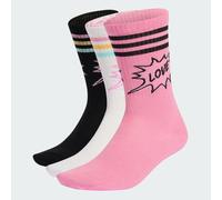 CHAUSSETTES MI-MOLLET LOVE UNITES (3 PAIRES) White / Black / St Tropic Bloom 46-48