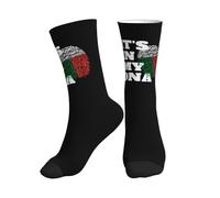 Chaussettes Mi-Mollet Madagascans It'S In My Dna Madagascar Flag Socquette Sportswear Résistant Aux Odeurs Chaussettes Sport Antidérapantes Chaussette Foot Pour Fitness Yoga Cadeaux 40Cm
