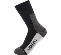 Chaussettes mi-mollet Merrell pour la course de trail, chaussettes de sport respirantes mi-mollet, amorti et soutien de la voûte plantaire, noir, grande à très grande taille