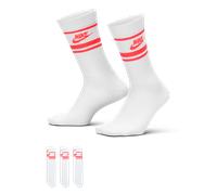 Chaussettes mi-mollet Nike Dri-FIT Everyday Essential (3 paires) Blanc/Hot Punch/Hot Punch 38-42