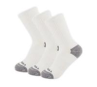 Chaussettes mi-mollet rembourrées Merrell Eco, fabriquées à partir de matériaux recyclés, rembourrage et soutien de la voûte plantaire, anti-odeurs, blanches, taille moyenne-grande, lot de 3