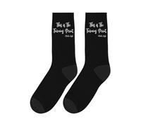 Chaussettes mi-mollet rétro « This Is The Turning Point USA Freedom Charlie Kirk » pour homme et femme, noires