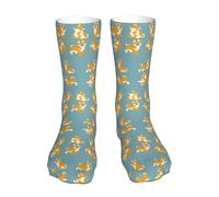 Chaussettes Mi-Mollet Shiba Inu Mignon Sport Sock Résistant Aux Odeurs Chaussette De Sport Anti-Ampoule Chaussette Foot Pour Cadeaux Randonnée Yoga