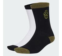 CHAUSSETTES MI-MOLLET SKATE (2 PAIRES) White / Black 46-48