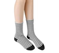 Chaussettes mi-mollet tendance japonaise automne/hiver | Rayures multicolores, styles universitaires, chaussettes tubulaires, bonneterie, coton, esthétique, décontracté, streetwear