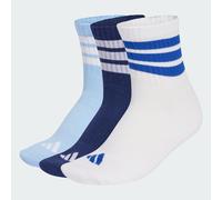 CHAUSSETTES MI-MONTANTES SPORTSWEAR REMBOURRÉES 3BANDES (3 PAIRES) Dark Blue / White / Glow Blue 46-48