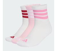 CHAUSSETTES MI-MONTANTES SPORTSWEAR REMBOURRÉES 3BANDES (3 PAIRES) White / Clear Pink / Active Maroon 43-45