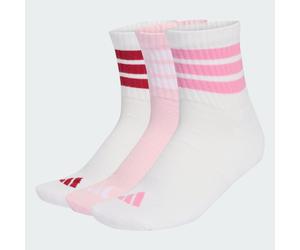 CHAUSSETTES MI-MONTANTES SPORTSWEAR REMBOURRÉES 3BANDES (3 PAIRES) White / Clear Pink / Active Maroon 46-48