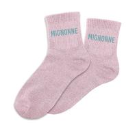 STC Chaussettes Mignonne roses à paillettes