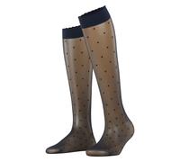 Falke Chaussettes longues Dot 15 DEN W Kh transparentes fantaisie Bleu Marine 39-42 1 paire