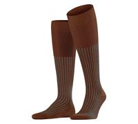 FALKE Oxford Stripe M Kh coton fantaisie 1 paire, Chaussettes longues Homme, Marron Terracotta 5035, 45-46