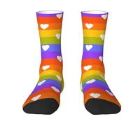 Chaussettes mollet LGBT mignonnes fantaisie LGBT décontractées pour gays et lesbiennes de compression mignonnes pour femmes hommes