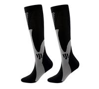 Chaussettes montantes pour hommes et femmes pour marcher, courir, nylon, unisexe, chaussettes de randonnée bio pour homme, Noir , S