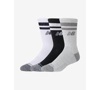 Chaussettes New Balance Active Lifestyle Striped Crew gris blanc noir (3 paires) - M