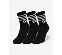 Chaussettes New Era Stripe Crew noir blanc (3 paires) - 39-42