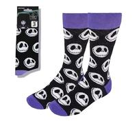 ARTESANÍA CERDÁ, S.L. Chaussettes L'étrange Noël de Mr. Jack Noir/Blanc/Violet 38-45 Mixte