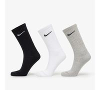 Nike Chaussettes NK V Cush Crew – lot 3 paires rembourrées – Carbone chiné / Blanc / Noir – L (UE)