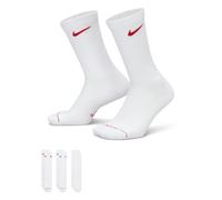 Nike Elevated Crew 3 Pack Unisexe - Chaussettes, Blanc - Taille 34 - 38 - Coton White 34 - 38