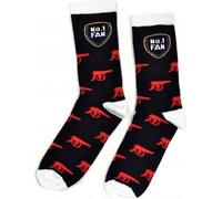 chaussettes "No 1 Fan" pour hommes/femmes unies BS3668 (42 EU - 45,5 EU) (Noir/Rouge/Blanc)