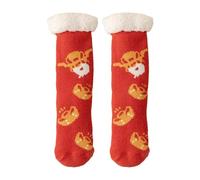 Chaussettes Noel Femme Homme, Chaussettes D'Hiver Douillettes, Doublées De Laine D'Agneau Épaisse, Montantes Jusqu'Aux Genoux Pour Un Confort Douillet Et La Joie Des Fêtes (Red1, One Size)