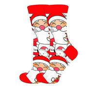 Chaussettes Noel Rigolote, Nouveaux Bas Mi-Cuisse Fantaisie Femmes avec Motifs FêTes AniméS pour Tenue Danse NoëL ÉLéGante Et Confortable en Coton Doux