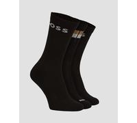 Chaussettes Noires Pour Hommes Hugo Boss 3p Qs Rib Stripe 50510692-1 40;42;44;46;41;43;45