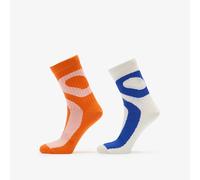 Chaussettes On Liquid Logo Sock High 2-Pack Ivory/ Flame M