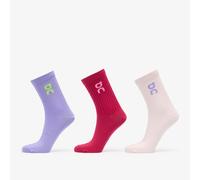 Chaussettes On Logo Sock High 3-Pack Orchid/ Comet L