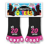 CHAUSSETTES ORTEILS 20 ANS ROSE,Taille unique,Chaussettes Orteils Roses 20 Ans, Rose