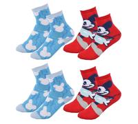 Chaussettes Pack Garçon Disney Mickey Mouse Pack De 4 Paires Bouclette 0652