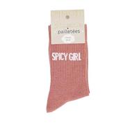 Chaussettes paillettes femme message - Cadeau humour anniversaire EVJF - Taille unique 36-42, 53% coton, fil métallique brillant