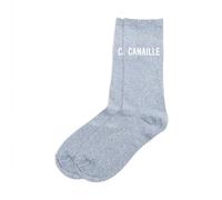 Chaussettes paillettes grises "Canaille"