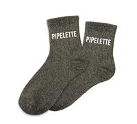 STC Chaussettes Femme Pipelette Noir à paillettes Taille 36-42