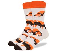 Chaussettes Panda Roux Homme Femme-Chaussettes Humour Fantaisie Humoristique Rigolote pour Papa Ado Garçon-Cadeau Original Drole Utile Insolite Anniversaire Idee Cadeau Noel Saint Valentin Pâques