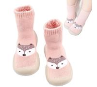 Chaussettes Pantoufle antidérapantes Chaussons Bébé Chaussures Premier Pas Bébé Chaussettes avec Semelle en Caoutchouc Antidérapante Pour Garçons Et Filles 0-36 mois