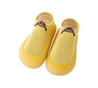 Chaussettes Pantoufle Chaussons Bébé Respirant avec Semelle Caoutchouc Nouveau-nés Chaussettes Mocassin Bottes pour Apprendre à Marcher Bottes Chaud Premiers Pas Antidérapant
