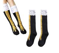 Chaussettes Pattes de Poulet, Chaussettes Pieds de Poulet, Chaussettes avec Pattes de Poulet Bas Femmes Chaussettes Tuyau de Poêle, Adultes Chaussettes Amusantes Fun Pattes de Poulet Chaussettes