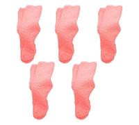 Chaussettes pelucheuses et douillettes pour femme - Chaudes et douces - Pour l'hiver - Chaussettes de couchage à la maison - Haut court pour prisonnier, rouge pastèque, Taille unique