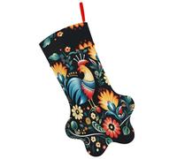 Chaussettes pendantes décoratives, motif d'art populaire polonais imprimé chaussettes de Noël petits pendentifs, chaussettes décoratives de Noël créatives