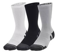 Under Armour Chaussettes Performance Tech Crew Mixte 3 paires Gris/Blanc/Noir M