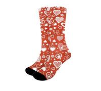 Chaussettes personnalisées pour homme - Design unisexe - Ajoutez votre visage ou votre animal de compagnie - Chaussettes amusantes avec image de veau - Chaussettes de Saint-Valentin pour couples, Y
