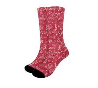 Chaussettes personnalisées pour homme - Design unisexe - Ajoutez votre visage ou votre animal de compagnie - Chaussettes amusantes avec image de veau - Chaussettes de Saint-Valentin pour couples, 1-O
