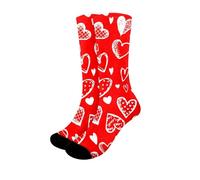 Chaussettes personnalisées pour homme - Design unisexe - Ajoutez votre visage ou votre animal de compagnie - Chaussettes amusantes avec image de veau - Chaussettes de Saint-Valentin pour couples, m