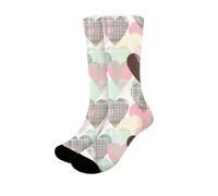 Chaussettes personnalisées pour homme - Design unisexe - Ajoutez votre visage ou votre animal de compagnie - Chaussettes amusantes avec image de veau - Chaussettes de Saint-Valentin pour couples, Q