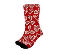 Chaussettes personnalisées pour homme - Design unisexe - Ajoutez votre visage ou votre animal de compagnie - Chaussettes amusantes avec image de veau - Chaussettes de Saint-Valentin pour couples, R