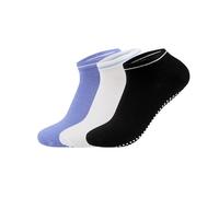 Chaussettes Pilates Femme 3 paires de chaussettes de Yoga for femmes, poignées antidérapantes, sangles, chaussettes en coton, Pilates, Barre Pure, danse de Ballet, pieds nus, entraînement(Bofu-20)