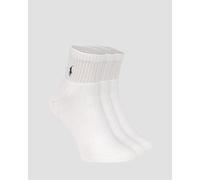 Polo Ralph Lauren Chaussettes 'QUARTER' noir / blanc, Taille 41-46