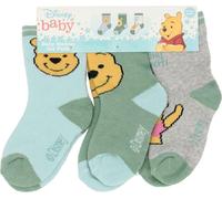 Chaussettes pour bébé Winnie l'Ourson - Lot de 3 chaussettes douces et confortables Vert 86/92
